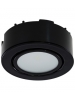 12V 1.8W LED Puck Light - 105 Lumens - Opal Lens - Black Finish - Surface or Recessed Mounted - Liteline UCP-LED1-BK